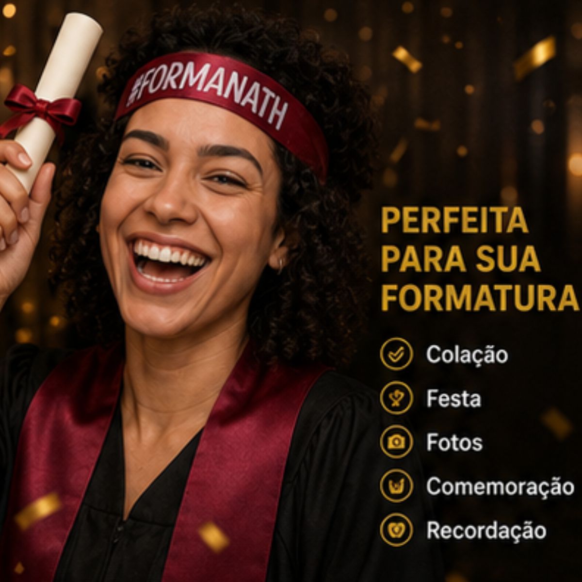 Faixas Personalizadas de Cetim, Headband Personalizada — imagem 4
