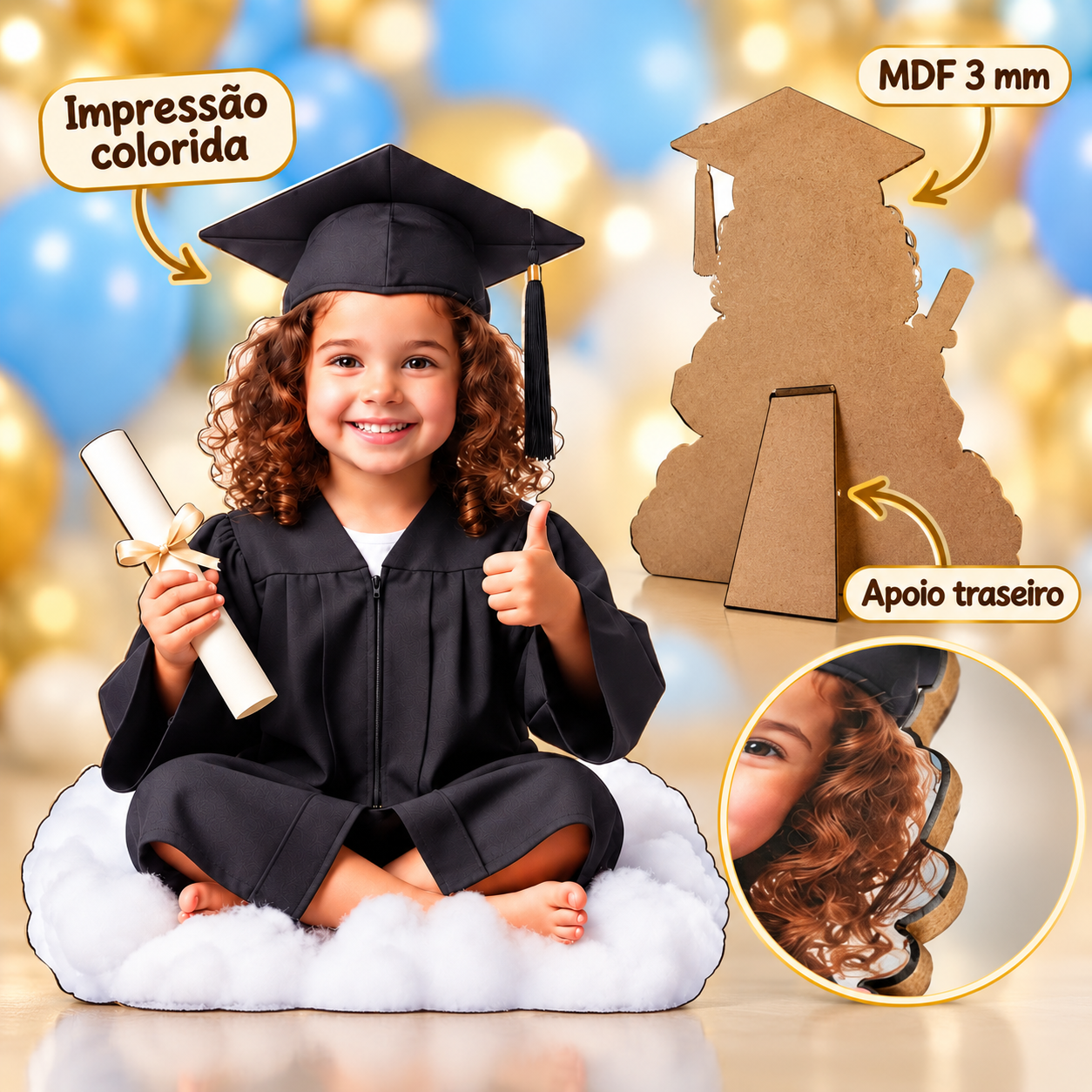 Totem Personalizado Menina na Nuvem — imagem 4 de 5
