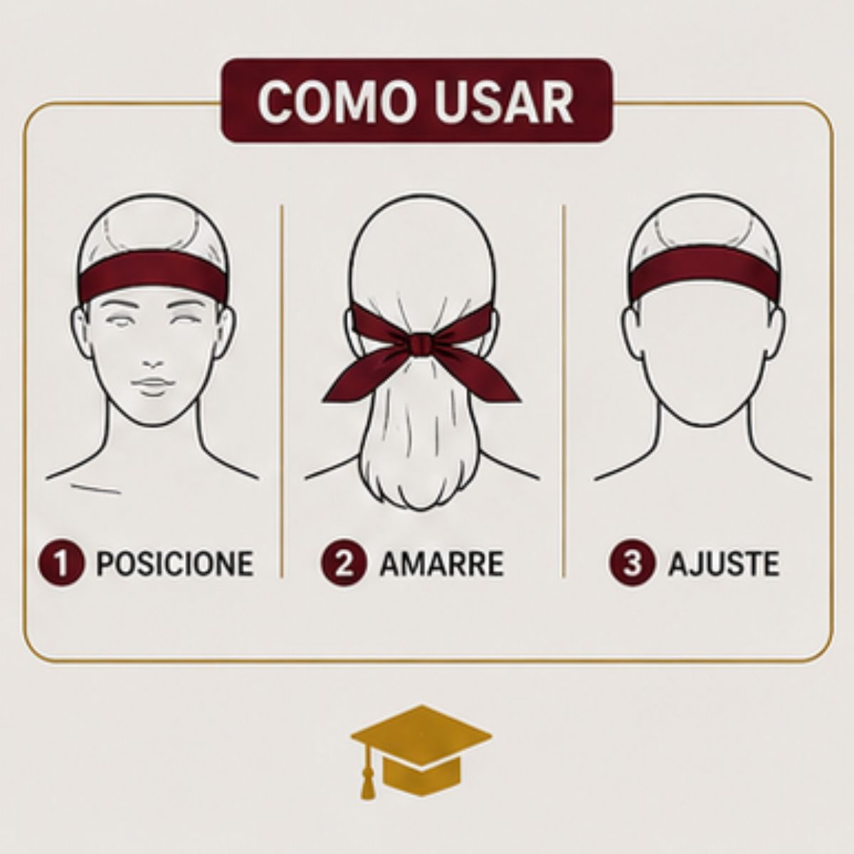 Faixas Personalizadas de Cetim, Headband Personalizada — imagem 2