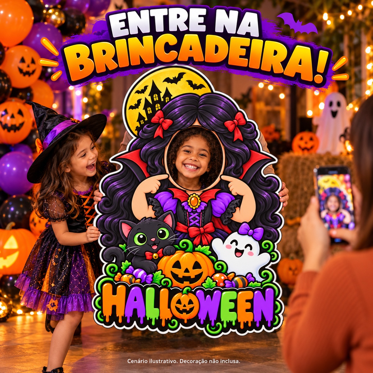 Painel Halloween Vampirinha — Aplicação