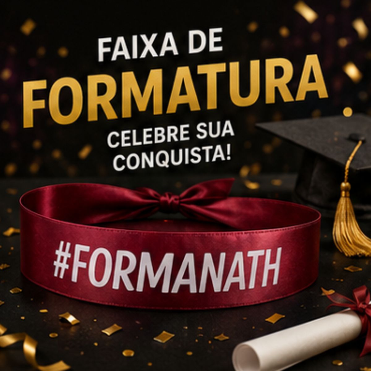 Faixas Personalizadas de Cetim, Headband Personalizada — imagem 8