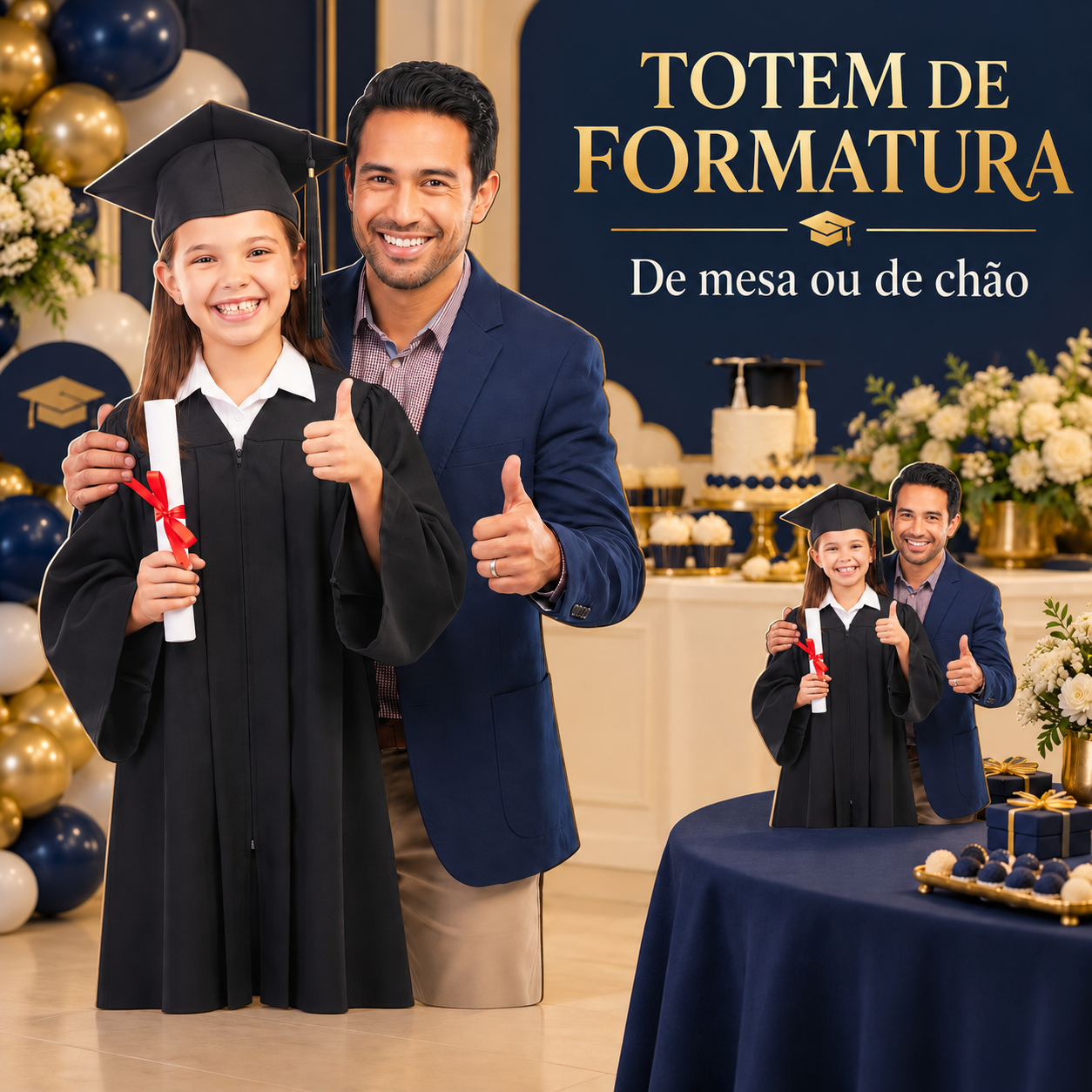 Totem Personalizado Pai e Filha — imagem 1 de 4