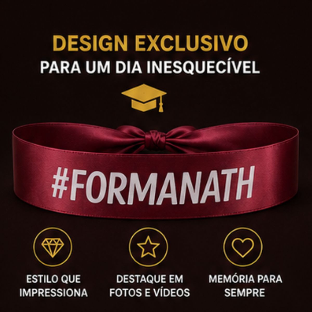 Faixas Personalizadas de Cetim, Headband Personalizada — imagem 6