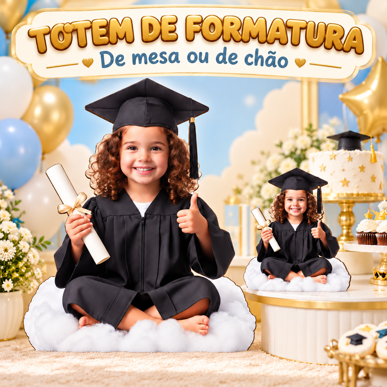 Totem Personalizado Menina na Nuvem — imagem 1 de 5