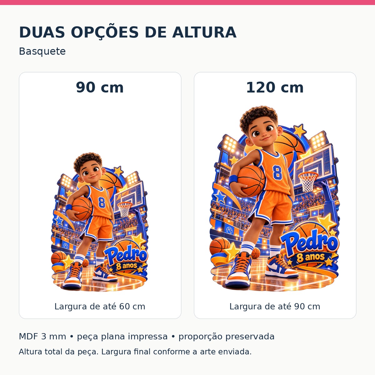 Basquete — Tamanhos