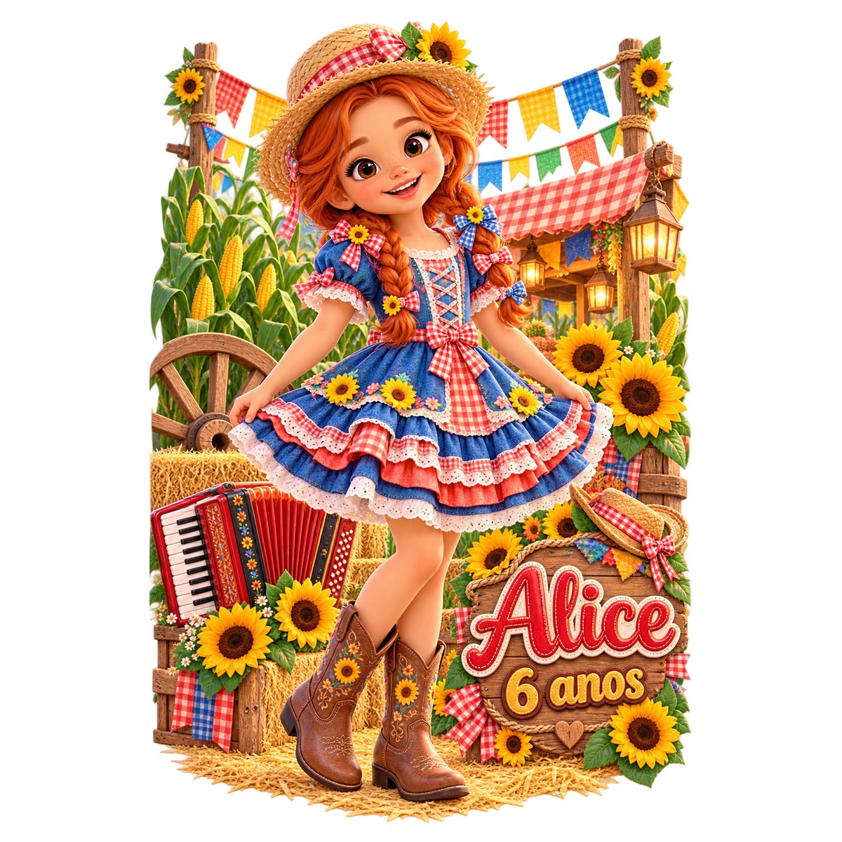 Festa Junina — Exemplo 3D