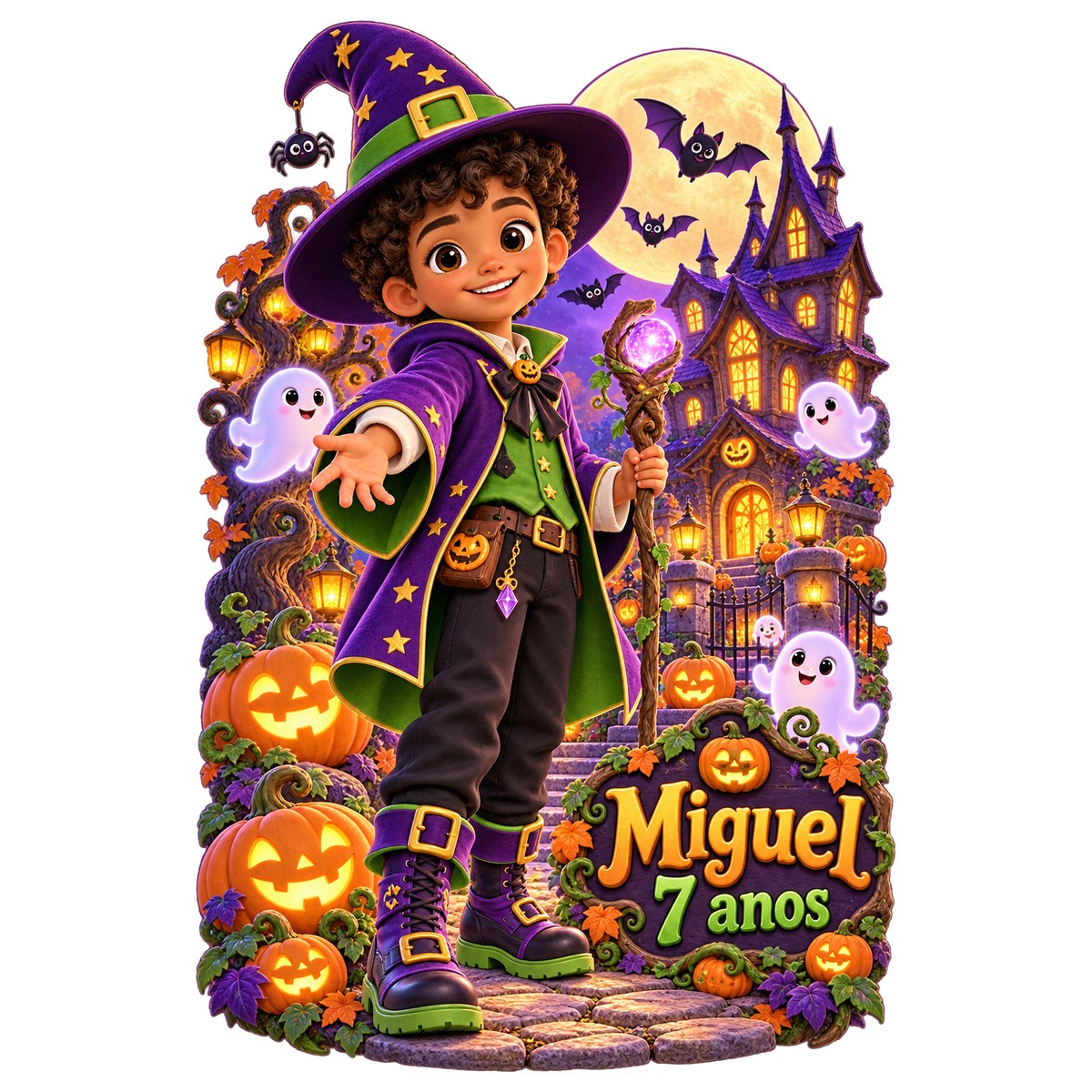 Halloween Divertido — Exemplo 3D