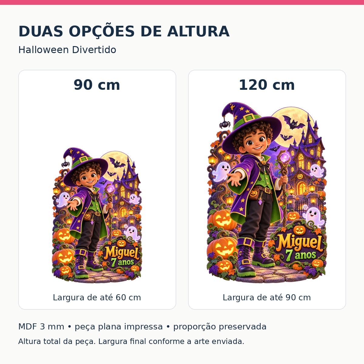 Halloween Divertido — Tamanhos