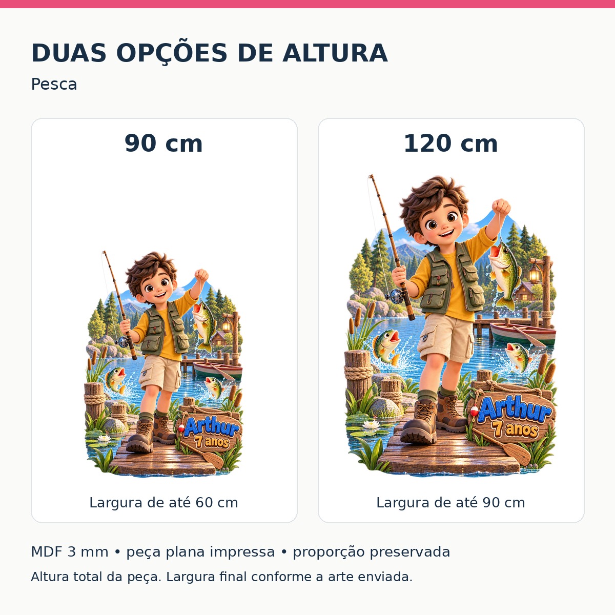 Pesca — Tamanhos