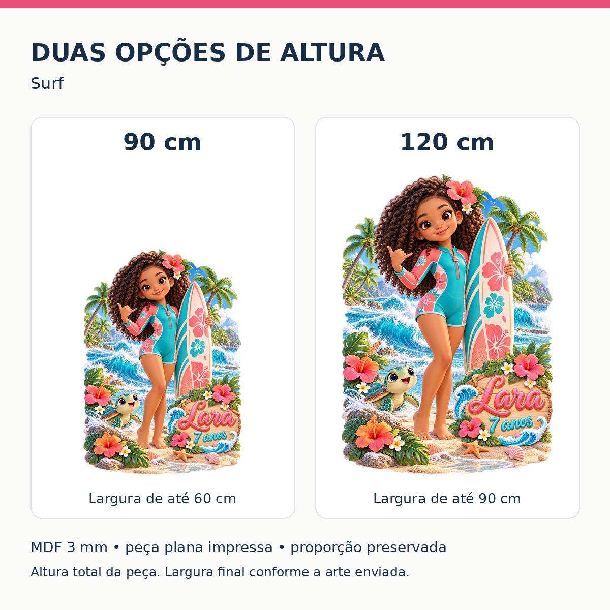 Surf — Tamanhos