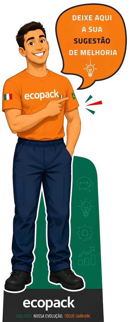 Totem corporativo Ecopack produzido pela Mundo Vagalume