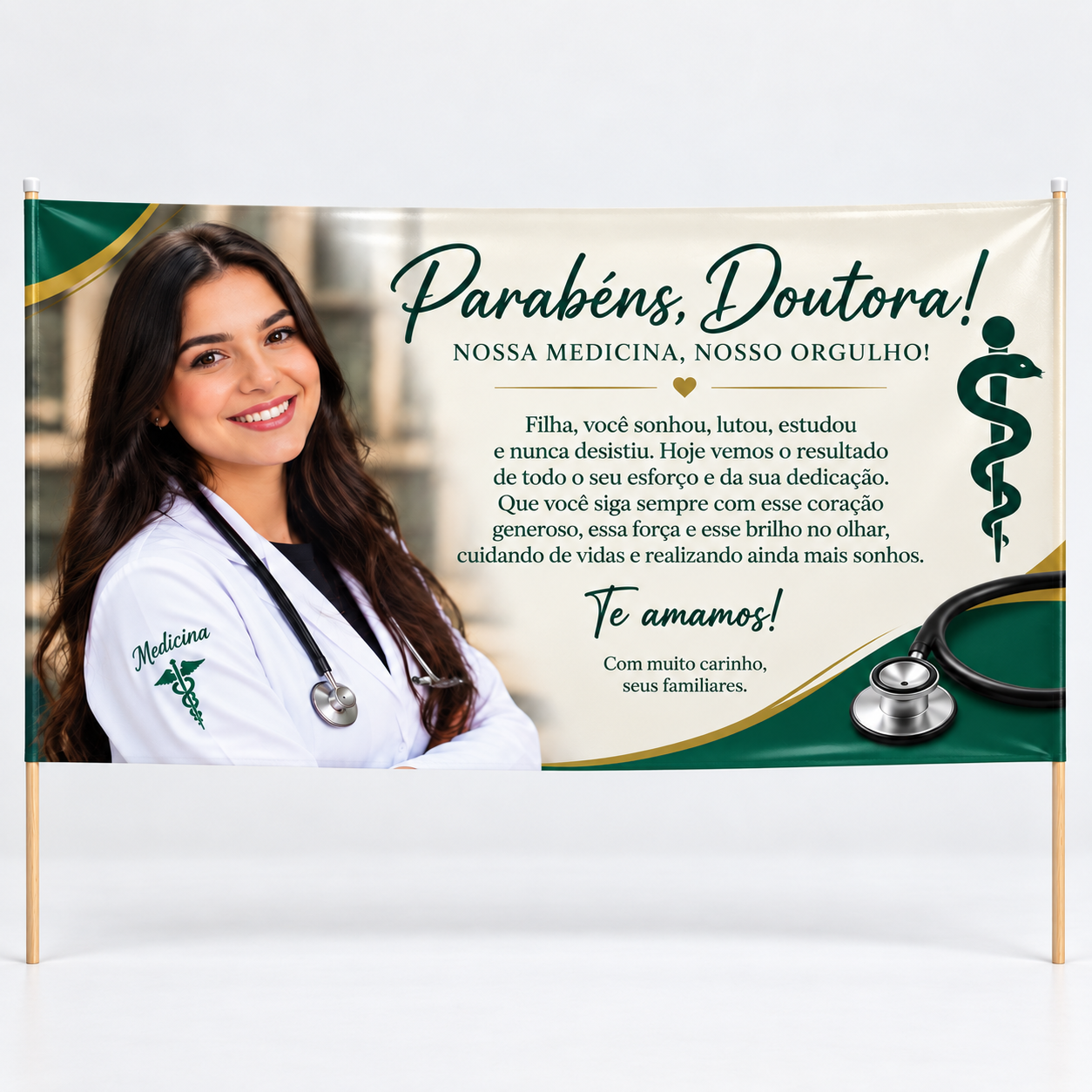 Faixa de Homenagem para Formatura em Lona 120 × 60 cm — imagem 2