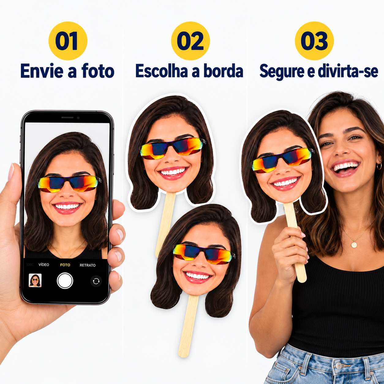 Exemplos de máscaras personalizadas com foto