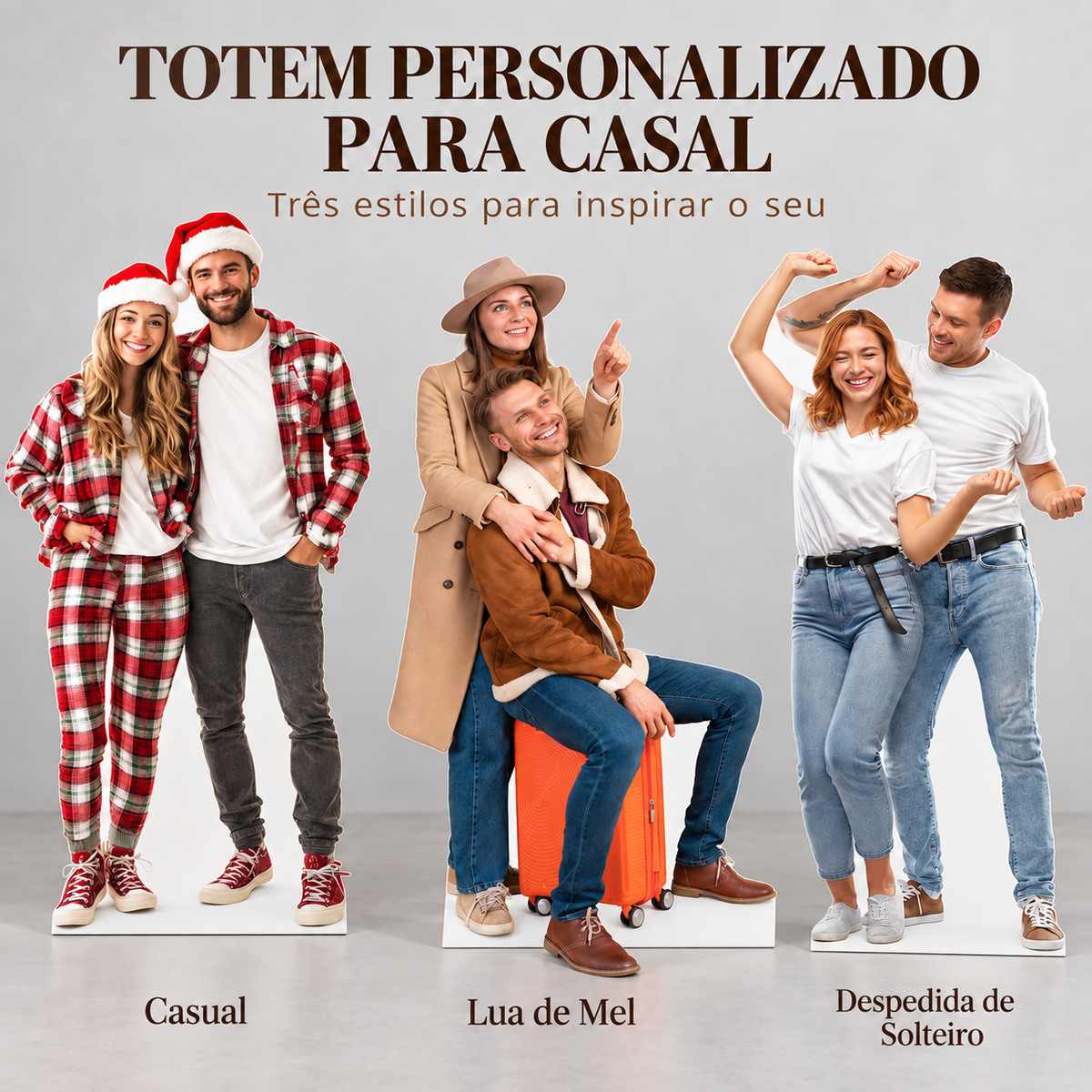 Totem personalizado para casal com foto, capa do produto