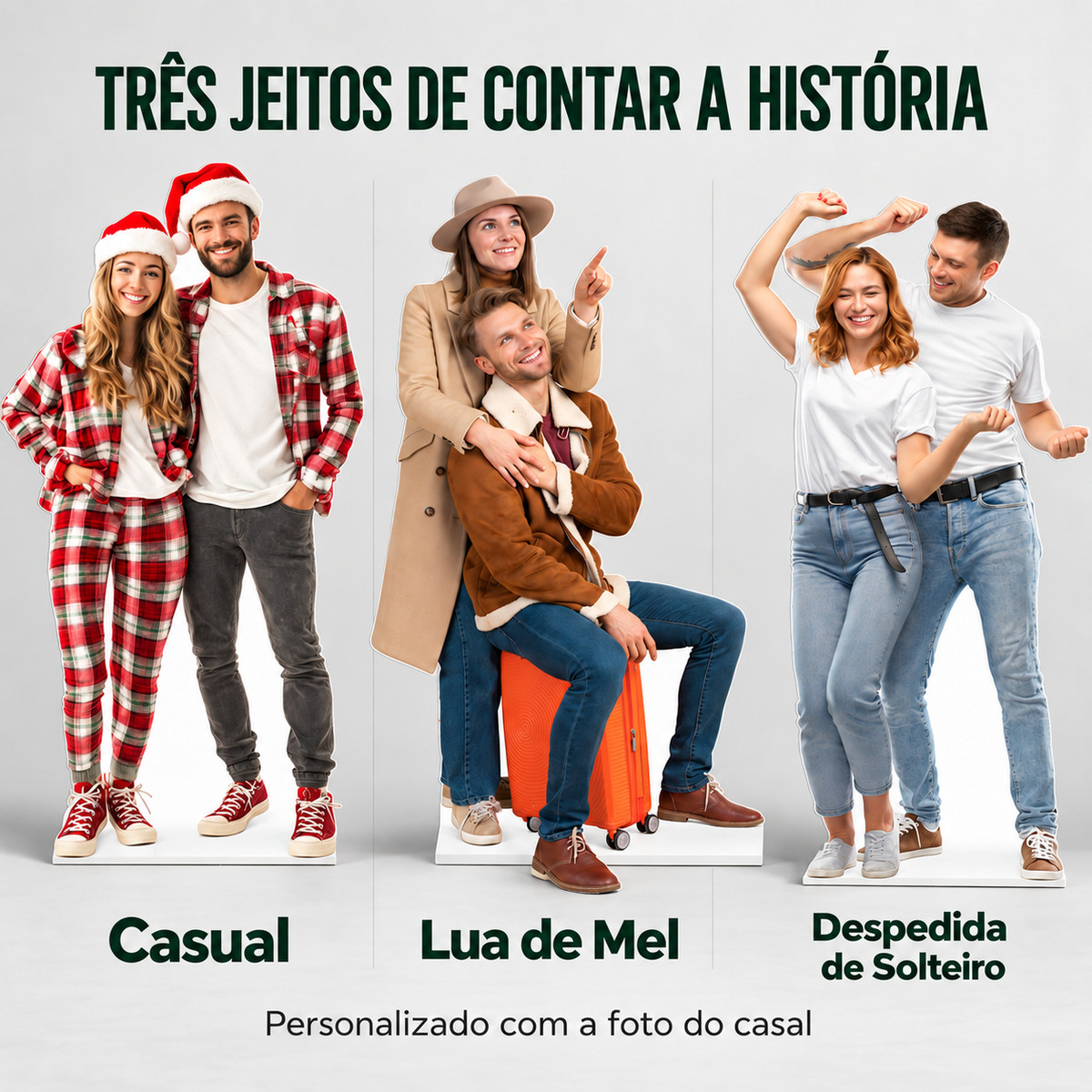 Três inspirações de totem para casal: Casual, Lua de Mel e Despedida de Solteiro