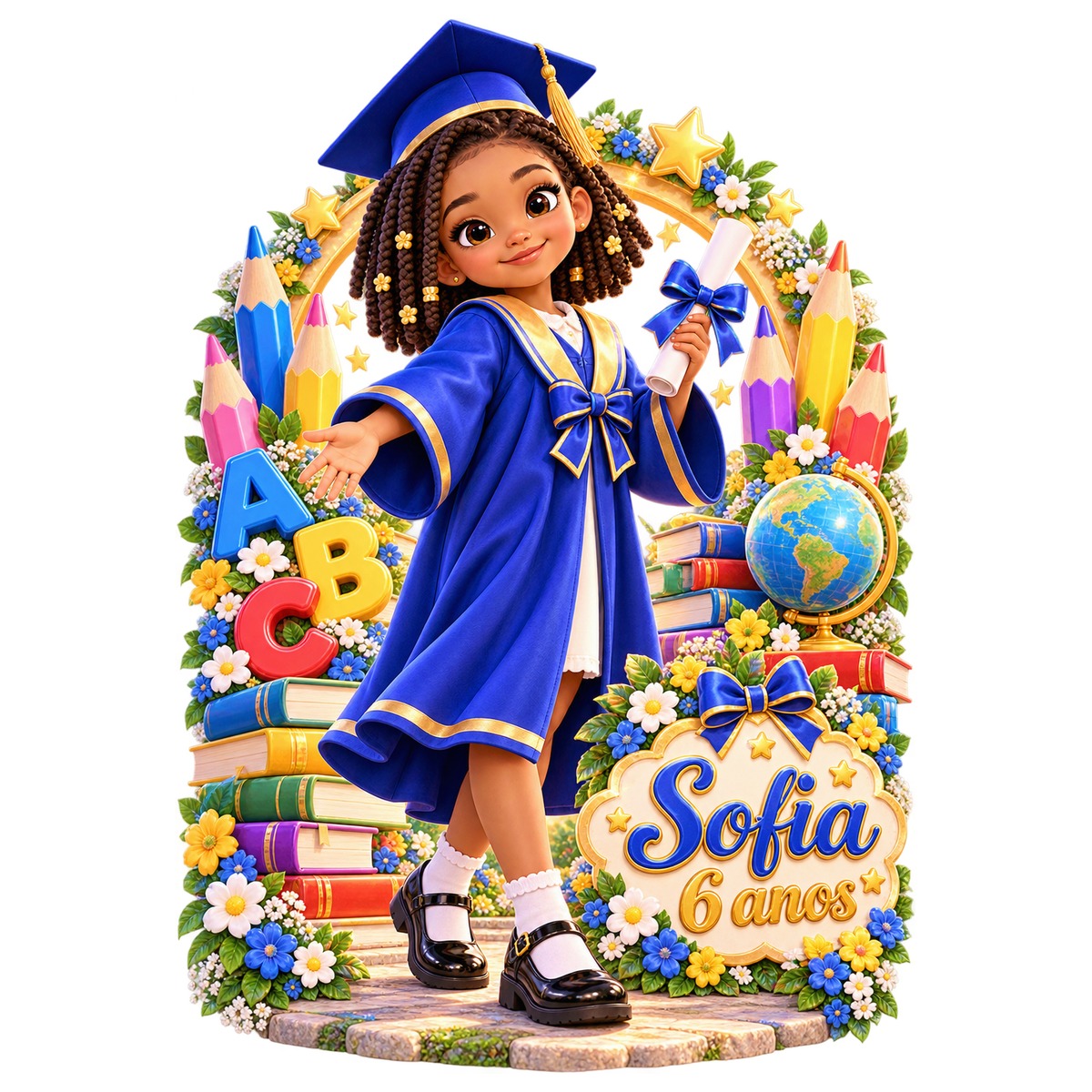 Formatura Infantil — Exemplo 3D