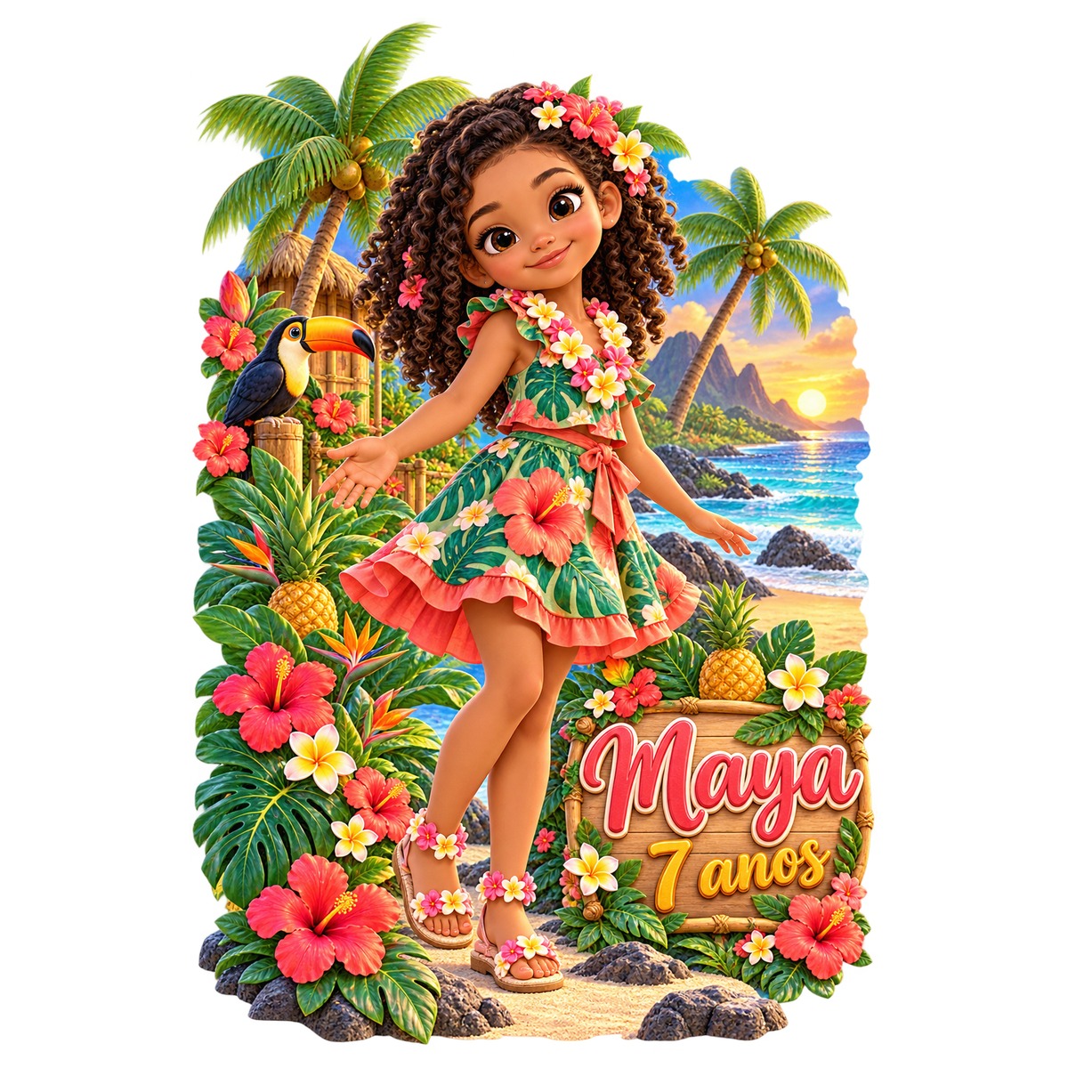 Tropical e Havaiano — Exemplo 3D